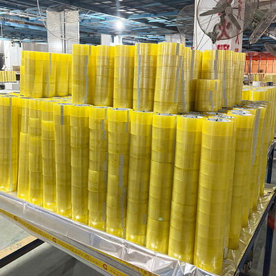 स्पष्ट पारदर्शी पीले रंग का मजबूत चिपकने वाला जलरोधी पैकिंग टेप